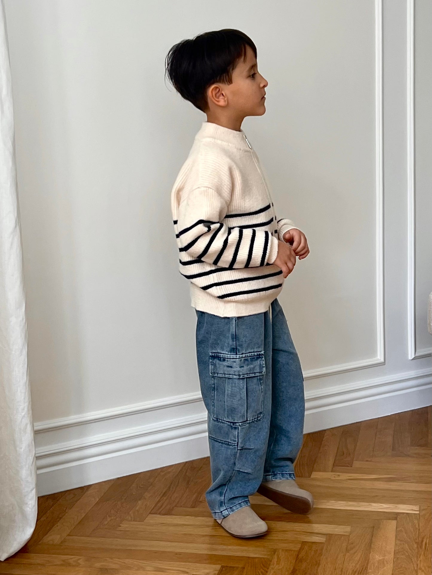 Pantalon cargo en denim