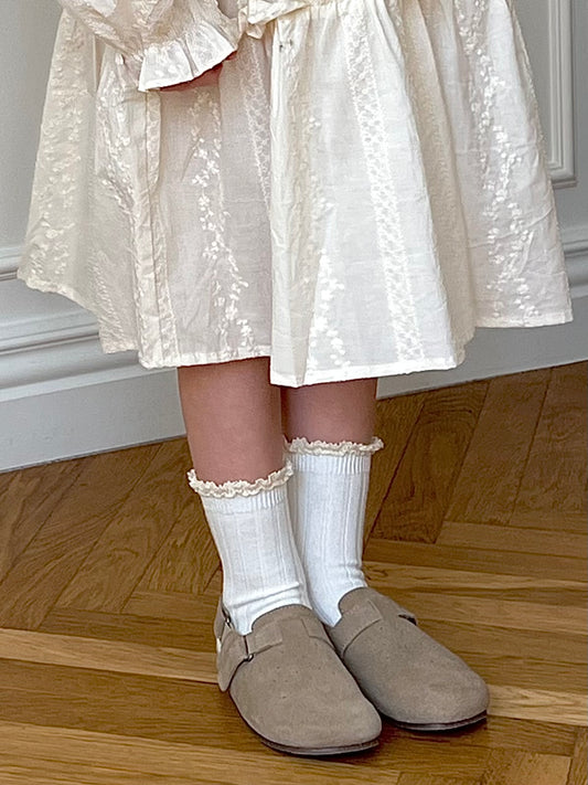 Chaussettes avec dentelle
