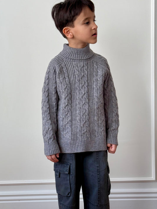 Pull col roulé