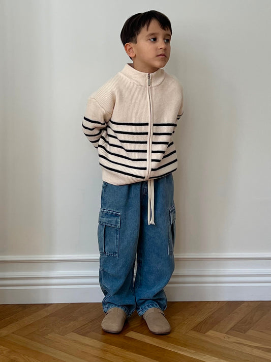 Pantalon cargo en denim